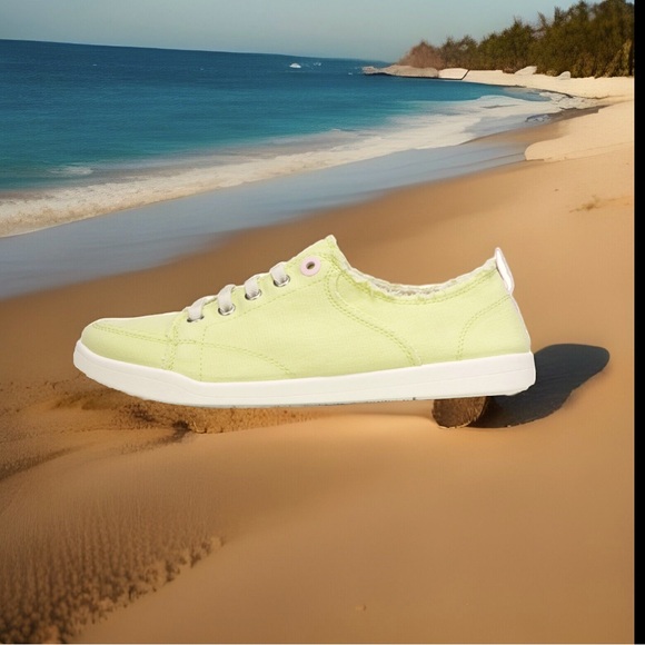VIONIC PISMO CASUAL SNEAKER Beach Collection laced-up look washable slip-on Sz8 - Picture 7 of 13